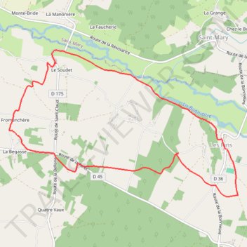 Itinéraire Boucle depuis Les Pins par la Route des Moulins, distance, dénivelé, altitude, carte, profil, trace GPS