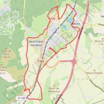 Itinéraire De la Glaisière au Vouroux, distance, dénivelé, altitude, carte, profil, trace GPS
