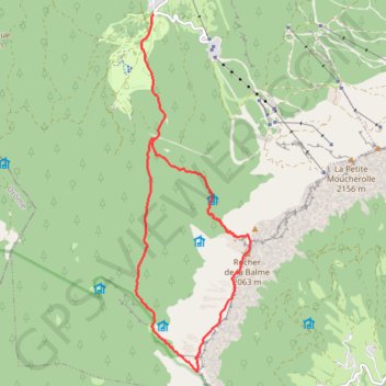 Itinéraire La Tête des Chaudières par la Combe de Fer, les Rochers de la Balme, distance, dénivelé, altitude, carte, profil, trace GPS