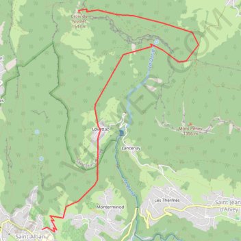 Itinéraire Croix du Nivolet, distance, dénivelé, altitude, carte, profil, trace GPS