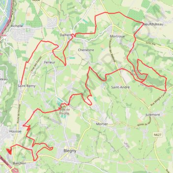 Itinéraire 45 km 2024 scouts, distance, dénivelé, altitude, carte, profil, trace GPS