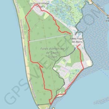 Itinéraire Rando des mimosas -Saint Trojan, distance, dénivelé, altitude, carte, profil, trace GPS