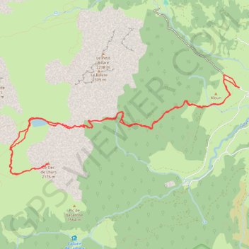Itinéraire Deck de Lhurs, distance, dénivelé, altitude, carte, profil, trace GPS
