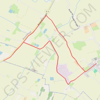 Itinéraire Circuit Colme et Watergangs - Pitgam, distance, dénivelé, altitude, carte, profil, trace GPS