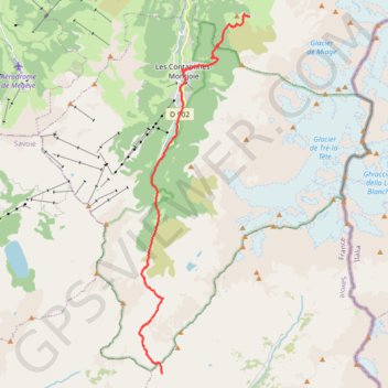 Itinéraire Traversée des Alpes - Étape 10, distance, dénivelé, altitude, carte, profil, trace GPS