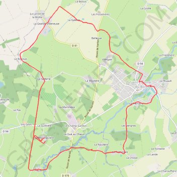 Itinéraire Circuit nature au départ de la Borderie de la Marchaizière, distance, dénivelé, altitude, carte, profil, trace GPS