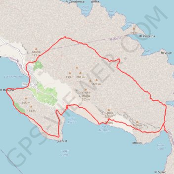 Itinéraire life on mars srednja, distance, dénivelé, altitude, carte, profil, trace GPS