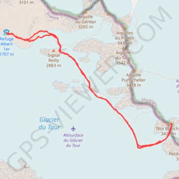 Itinéraire Tête Blanche, distance, dénivelé, altitude, carte, profil, trace GPS