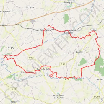 Itinéraire Au départ de Cametours, distance, dénivelé, altitude, carte, profil, trace GPS