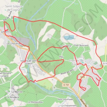 Itinéraire St Sulpice balade autour, distance, dénivelé, altitude, carte, profil, trace GPS