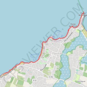Itinéraire Cote nord Piriac de Port au Loup à Pointe de Merkel, distance, dénivelé, altitude, carte, profil, trace GPS