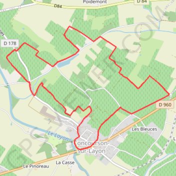 Itinéraire Entre vignes et charbons (Sud) - Concourson-sur-Layon, distance, dénivelé, altitude, carte, profil, trace GPS