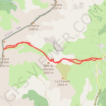 Itinéraire Serre Long, distance, dénivelé, altitude, carte, profil, trace GPS