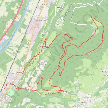Itinéraire Tencin Trail, distance, dénivelé, altitude, carte, profil, trace GPS