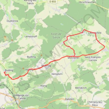 Itinéraire Circuit du Hackenberg - Buding, distance, dénivelé, altitude, carte, profil, trace GPS
