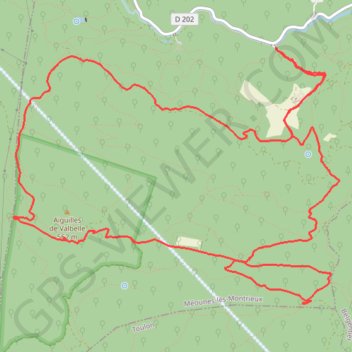 Itinéraire Abbaye de Montrieux, Aiguilles de Valbelle, distance, dénivelé, altitude, carte, profil, trace GPS
