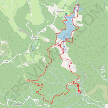 Itinéraire Haut Languedoc - Cascades du bureau - Lac du saut de Vézoles, distance, dénivelé, altitude, carte, profil, trace GPS