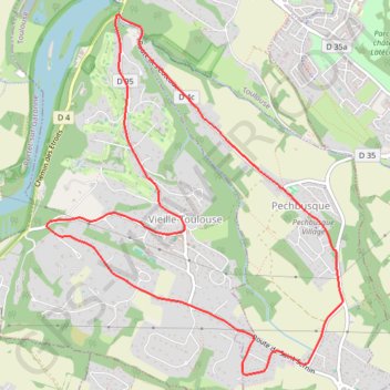 Itinéraire Course de Pechbusque, distance, dénivelé, altitude, carte, profil, trace GPS