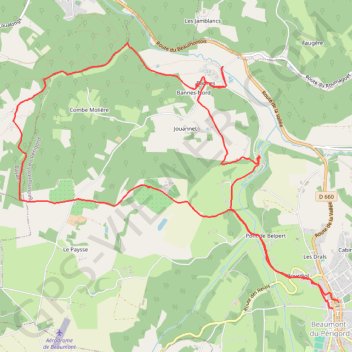 Itinéraire Périgord Chateau Bannes, distance, dénivelé, altitude, carte, profil, trace GPS