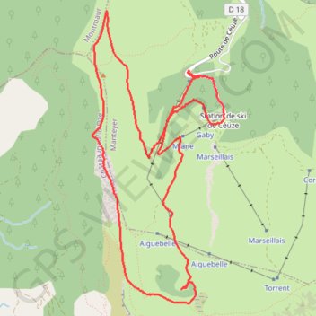 Itinéraire Céuze La Manche, distance, dénivelé, altitude, carte, profil, trace GPS