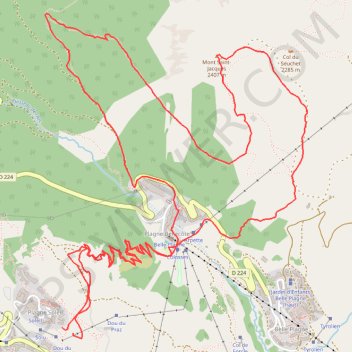 Itinéraire Autour du Saint jacques, distance, dénivelé, altitude, carte, profil, trace GPS
