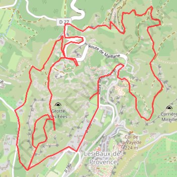Itinéraire Au cœur des Baux-de-Provence et du Val d'Enfer, distance, dénivelé, altitude, carte, profil, trace GPS
