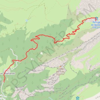 Itinéraire Montée au refuge Tornay Bostan, distance, dénivelé, altitude, carte, profil, trace GPS