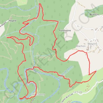 Itinéraire Les gorges de la Daronne, distance, dénivelé, altitude, carte, profil, trace GPS