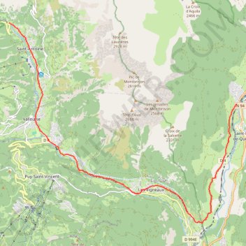 Itinéraire Briançon Pelvoux, distance, dénivelé, altitude, carte, profil, trace GPS