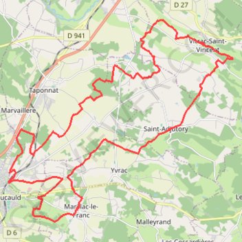 Itinéraire Marignac le Franc 1, distance, dénivelé, altitude, carte, profil, trace GPS