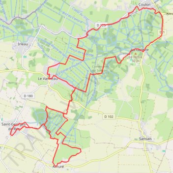 Itinéraire Découverte des villages maraîchins à vélo, distance, dénivelé, altitude, carte, profil, trace GPS