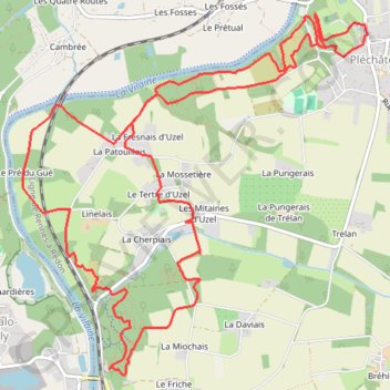 Itinéraire Rocher d'Uzel-15698965, distance, dénivelé, altitude, carte, profil, trace GPS