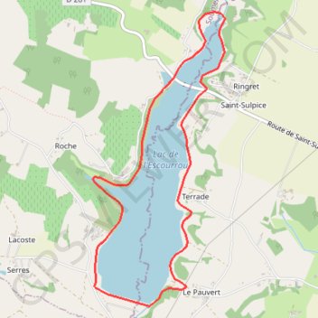 Itinéraire Boucle-de-L-Escourou-INSEE-24167, distance, dénivelé, altitude, carte, profil, trace GPS