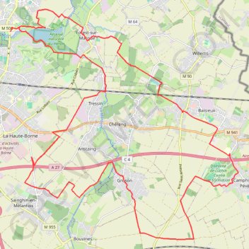 Itinéraire Circuit de la Marque à l'Arbre, distance, dénivelé, altitude, carte, profil, trace GPS