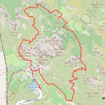 Itinéraire RIGLOS - Sentier circulaire, distance, dénivelé, altitude, carte, profil, trace GPS