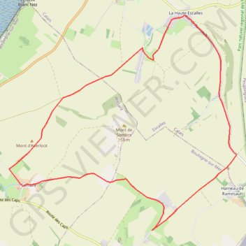 Itinéraire ESCALLES (Haute Escalle), distance, dénivelé, altitude, carte, profil, trace GPS