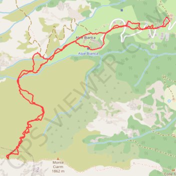 Itinéraire Passo Miette, distance, dénivelé, altitude, carte, profil, trace GPS