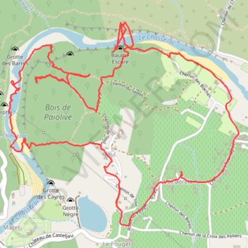 Itinéraire La Beaume Escure - butte de Toul, distance, dénivelé, altitude, carte, profil, trace GPS