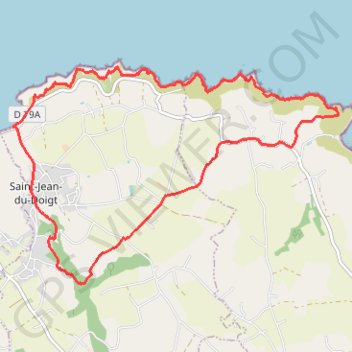 Itinéraire Saint Jean du Doigt - Beg ar Fry, distance, dénivelé, altitude, carte, profil, trace GPS