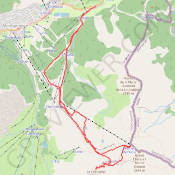 Itinéraire Colletto Verde-Le Chenaillet, distance, dénivelé, altitude, carte, profil, trace GPS