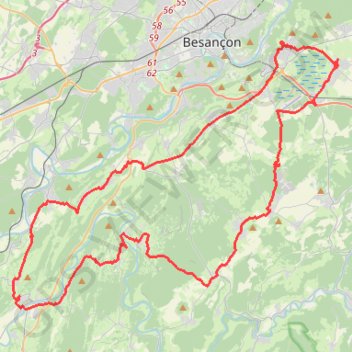 Itinéraire Sortie vers Quingey, distance, dénivelé, altitude, carte, profil, trace GPS