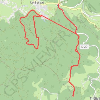 Itinéraire La grotte Sarrazine, distance, dénivelé, altitude, carte, profil, trace GPS