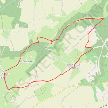 Itinéraire Circuit de la Grande Boissière - Saint-Victor-d'Epine, distance, dénivelé, altitude, carte, profil, trace GPS