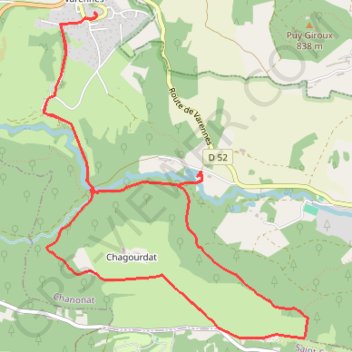 Itinéraire Le Chaos de Flore, distance, dénivelé, altitude, carte, profil, trace GPS
