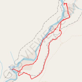 Itinéraire Islande - Eldgja - Ofaerufoss, distance, dénivelé, altitude, carte, profil, trace GPS