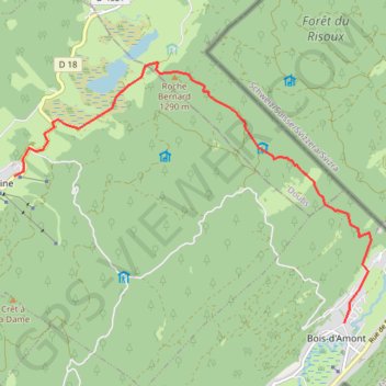 Itinéraire Bois d'Amont - bellefontaine, distance, dénivelé, altitude, carte, profil, trace GPS