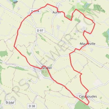 Itinéraire Tricot de mollets aux Côtes de Tarabel, distance, dénivelé, altitude, carte, profil, trace GPS