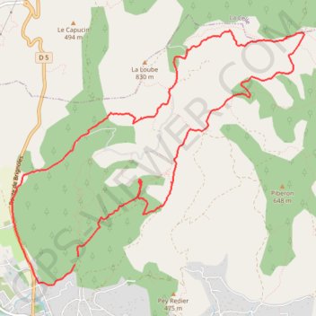 Itinéraire La montagne de La Loube, distance, dénivelé, altitude, carte, profil, trace GPS