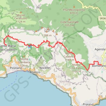 Itinéraire tre calli, distance, dénivelé, altitude, carte, profil, trace GPS