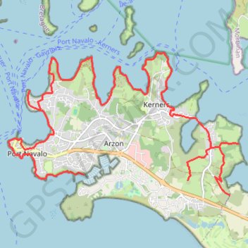 Itinéraire Tour du Golfe du Morbihan - Arzon, distance, dénivelé, altitude, carte, profil, trace GPS